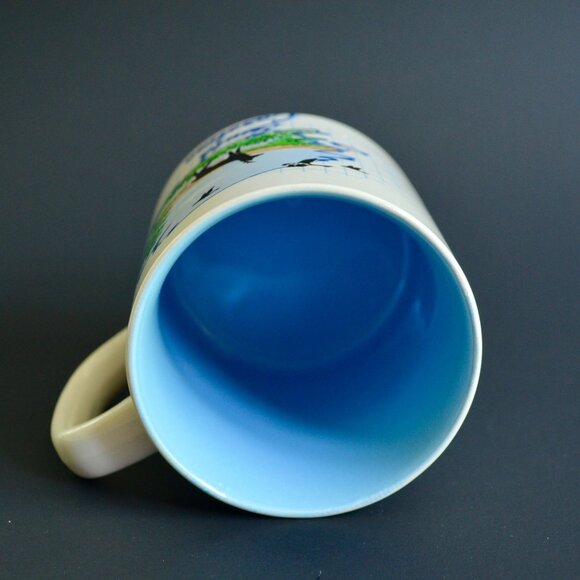 South Carolina Vintage 90s Coffee Mug White Blue Interior Ceramic - Picture 6 of 7